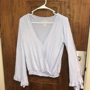 lavender blouse